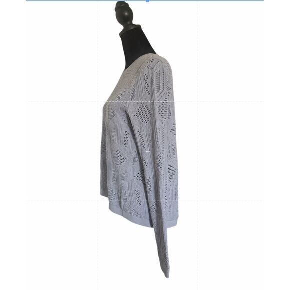 LOFT Blue Long Sleeve Knit Crew Neck Sweater Size XS - Picture 4 of 4